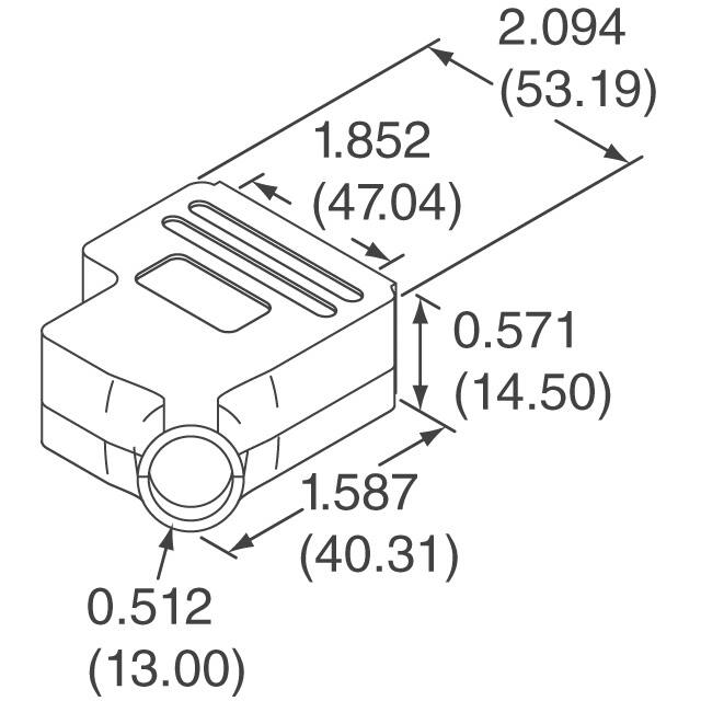 954-025-030R121 NorComp Inc.  Capots de connecteurs D-Sub en forme de D